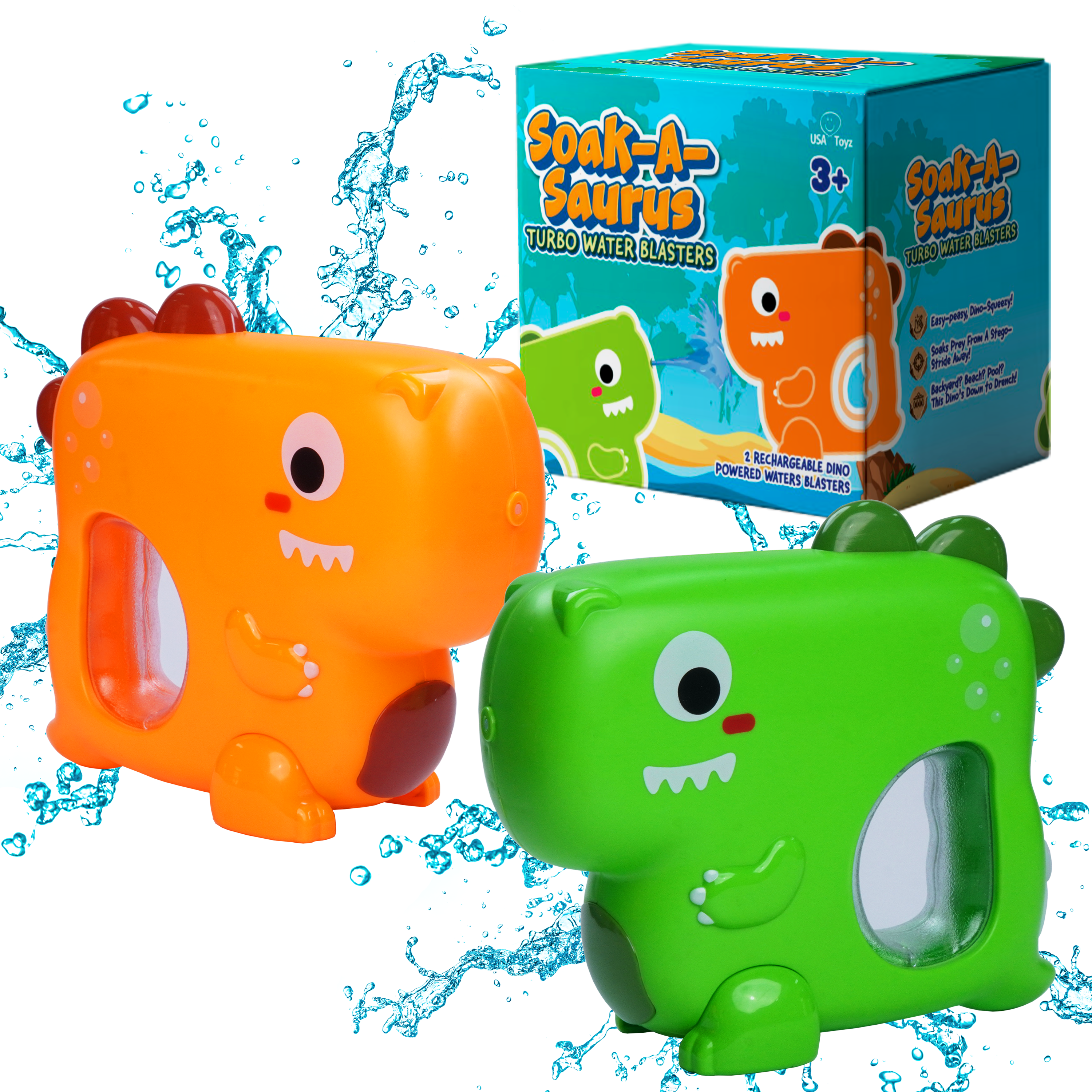 USA Toyz T-Rex Dino Water Blaster – Electric Rechargeable Dinosaur Toy for Kids