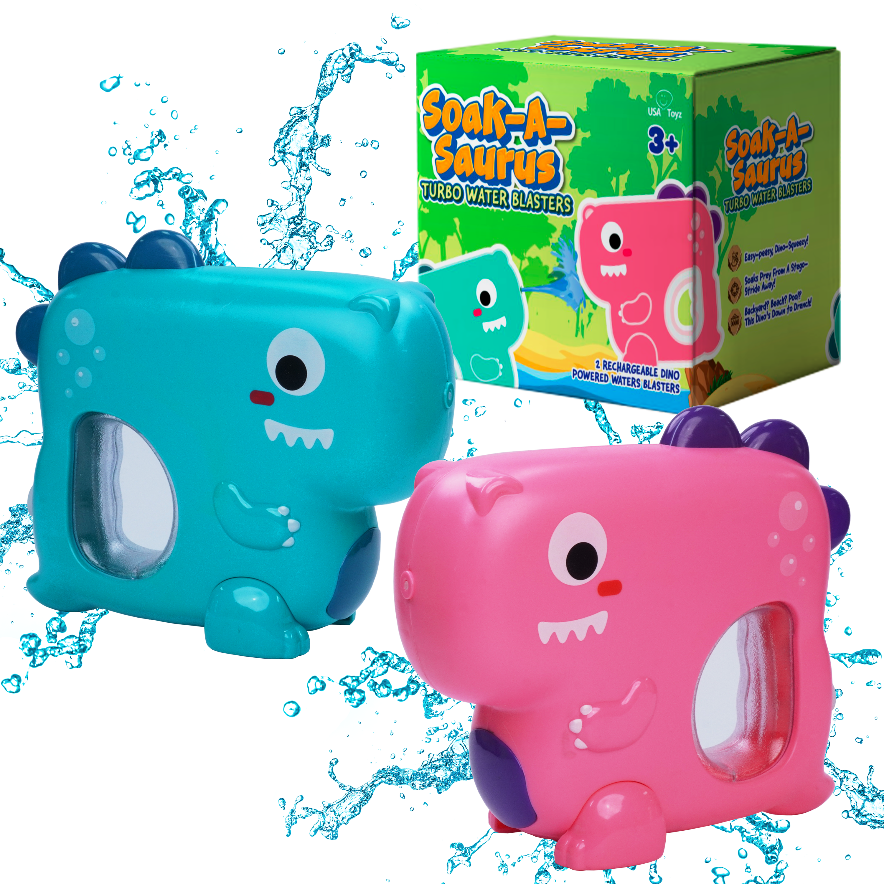 USA Toyz T-Rex Dino Water Blaster – Electric Rechargeable Dinosaur Toy for Kids